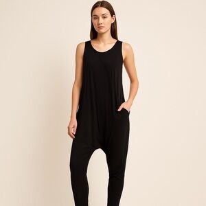 Sophisticated Black Sleeveless Jumpsuit